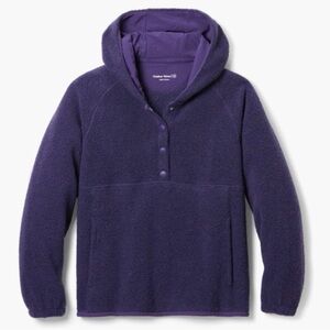 NWT Outdoor Voices MegaFleece Snap Up Hoodie Jacket Coat in purple size medium